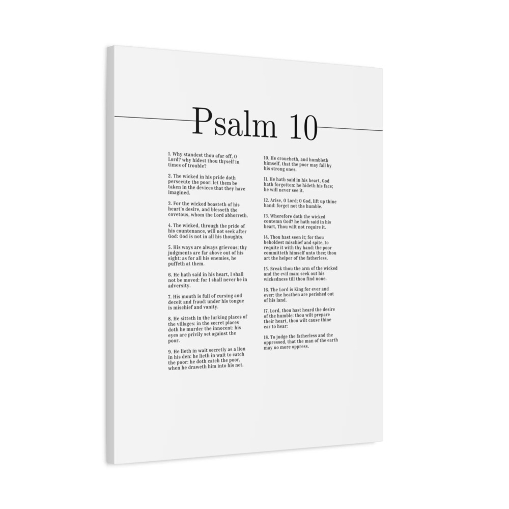 Scripture Canvas The Lord Is King Forever And Ever Psalm 10 Bible Verse Print
